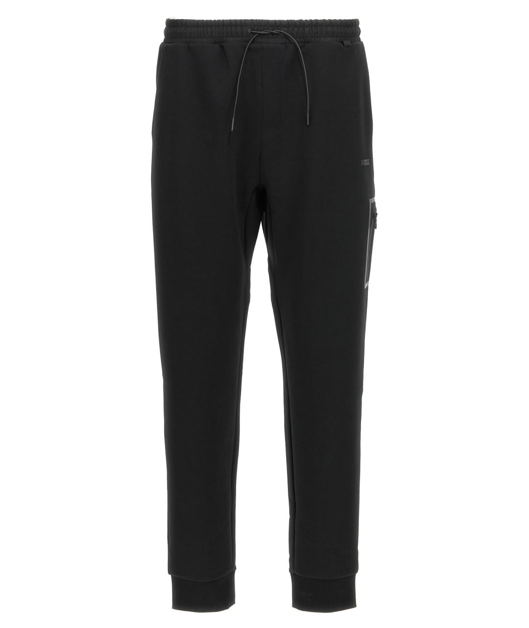HUGO BOSS Черные хлопковые повседневные брюки, фото 1