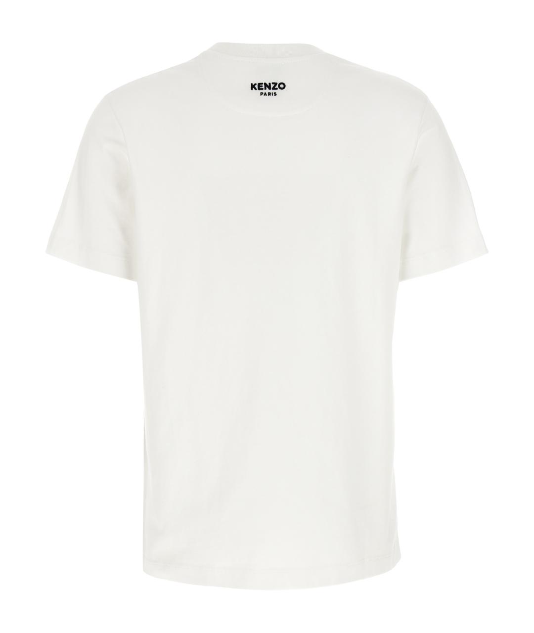 KENZO Белая хлопковая футболка, фото 2