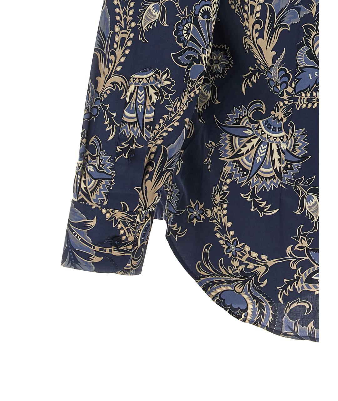 ETRO Синяя хлопковая кэжуал рубашка, фото 4