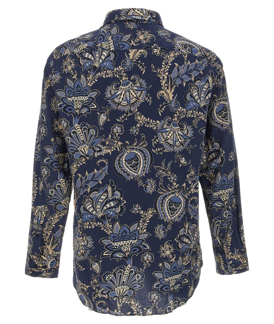 ETRO Синяя хлопковая кэжуал рубашка, фото 2