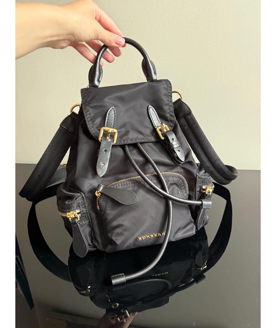 BURBERRY Черный тканевый рюкзак, фото 6