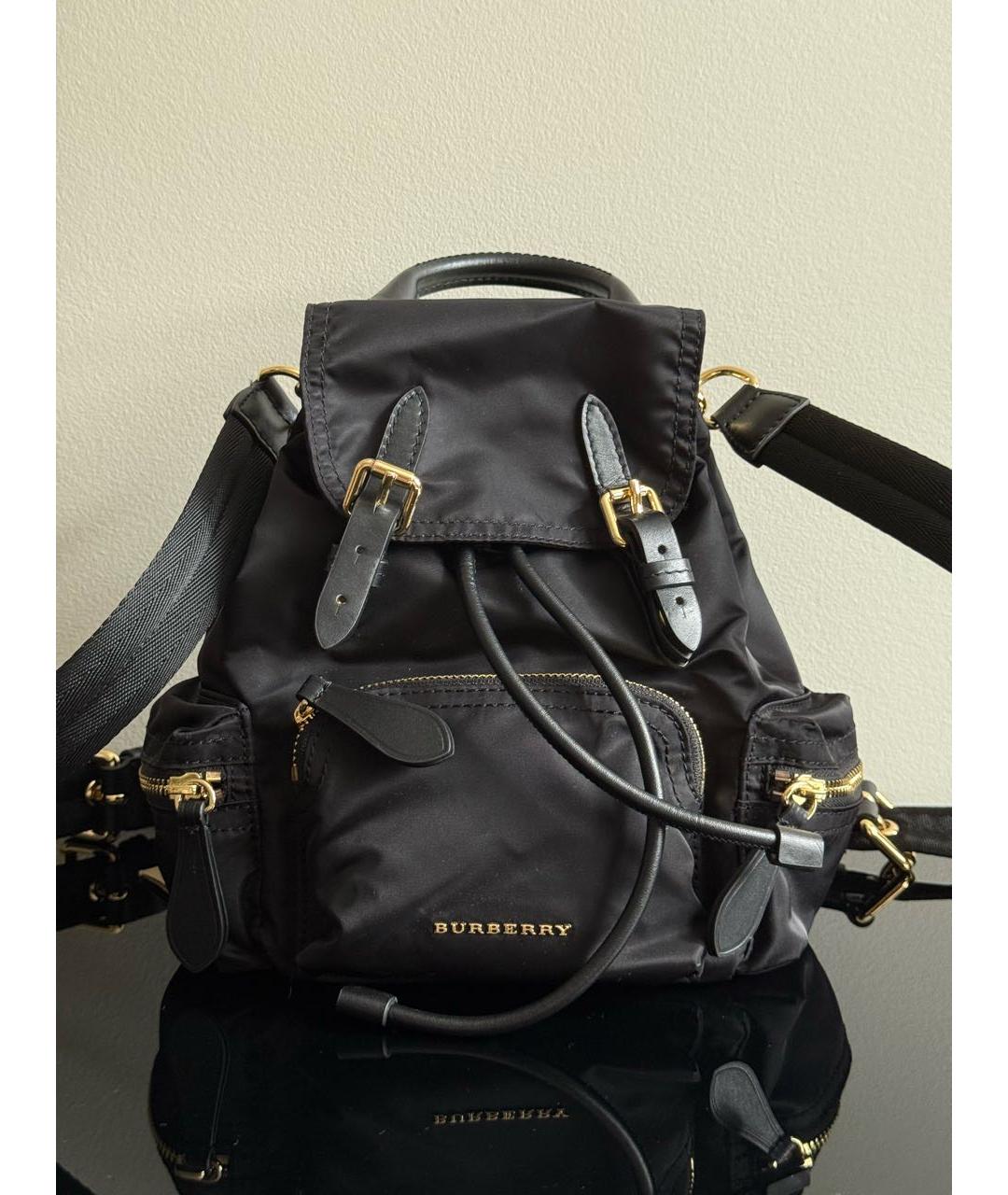BURBERRY Черный тканевый рюкзак, фото 2
