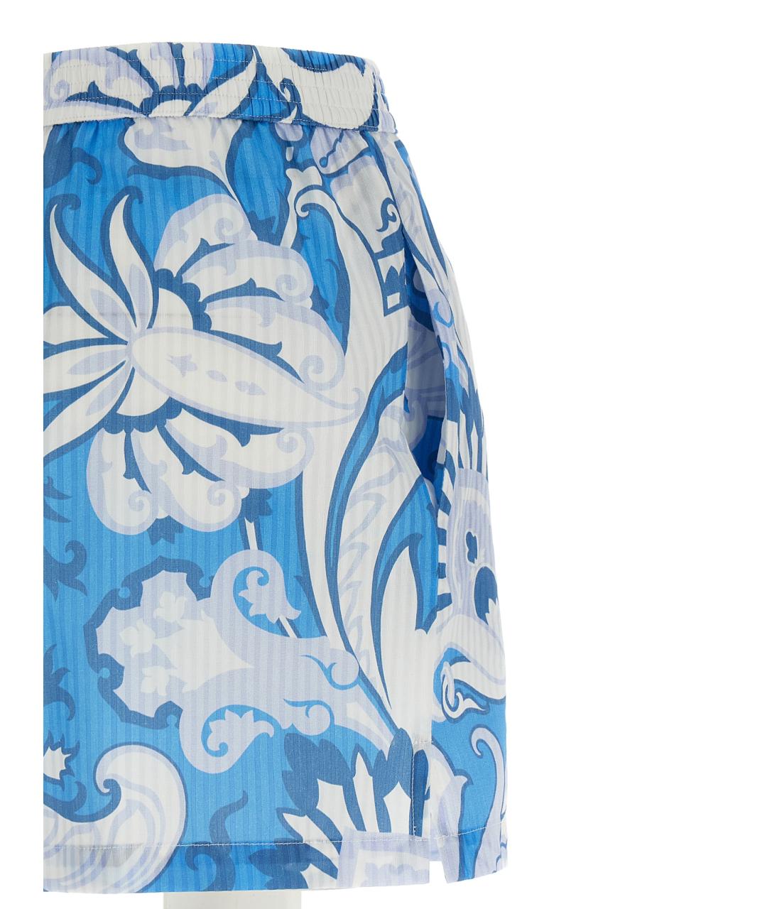 ETRO Голубые хлопковые шорты, фото 4