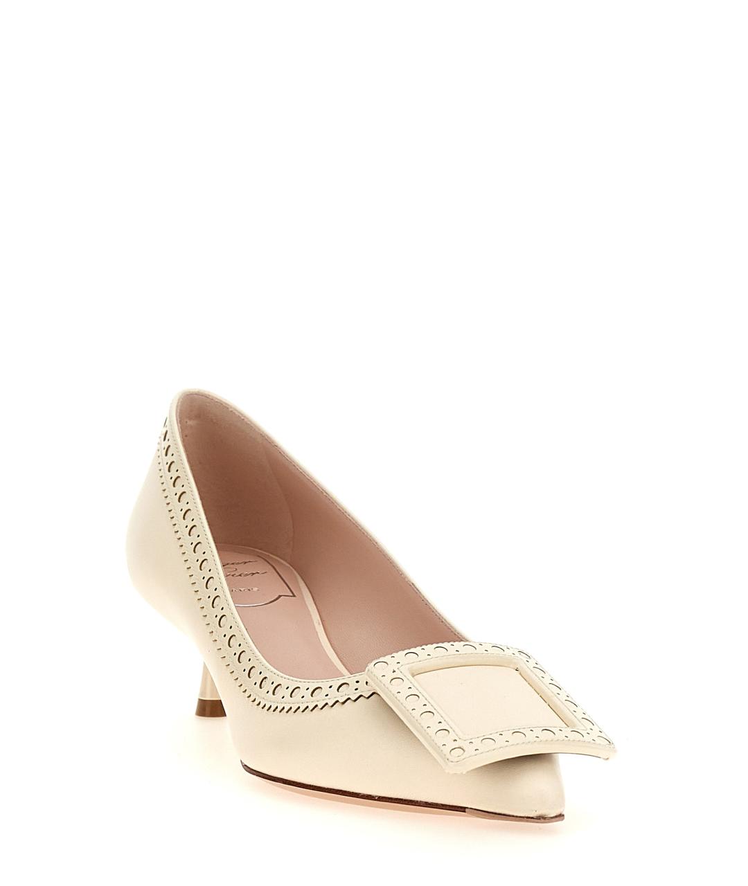 ROGER VIVIER Бежевые кожаные туфли, фото 2