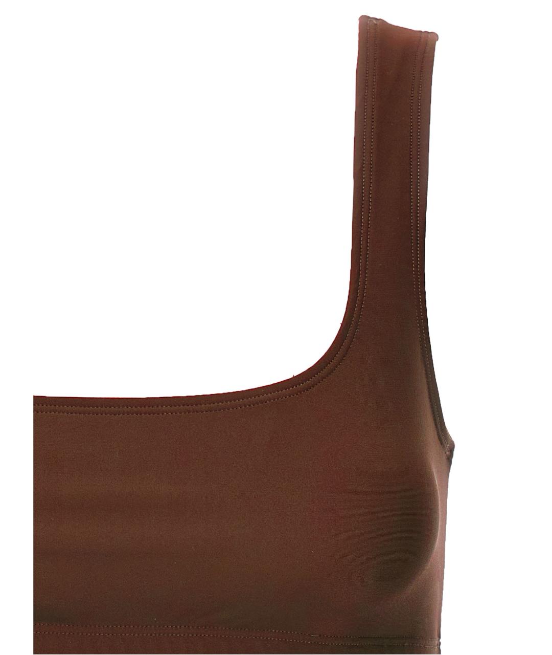 THE ANDAMANE Коричневая полиамидовая майка, фото 3