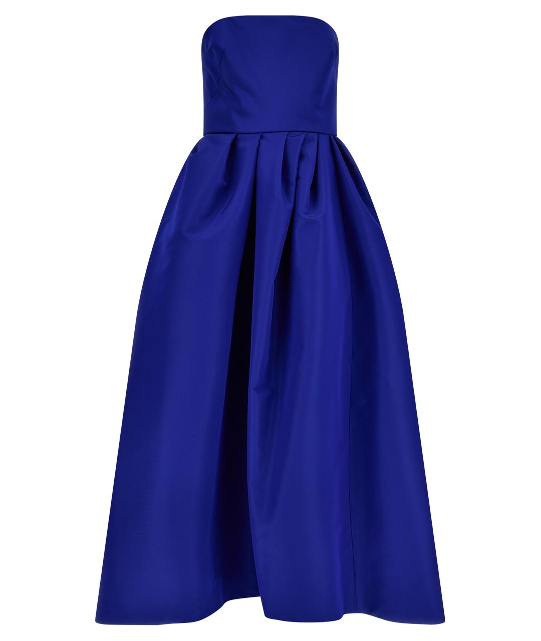 CAROLINA HERRERA Синее шелковое вечернее платье, фото 1