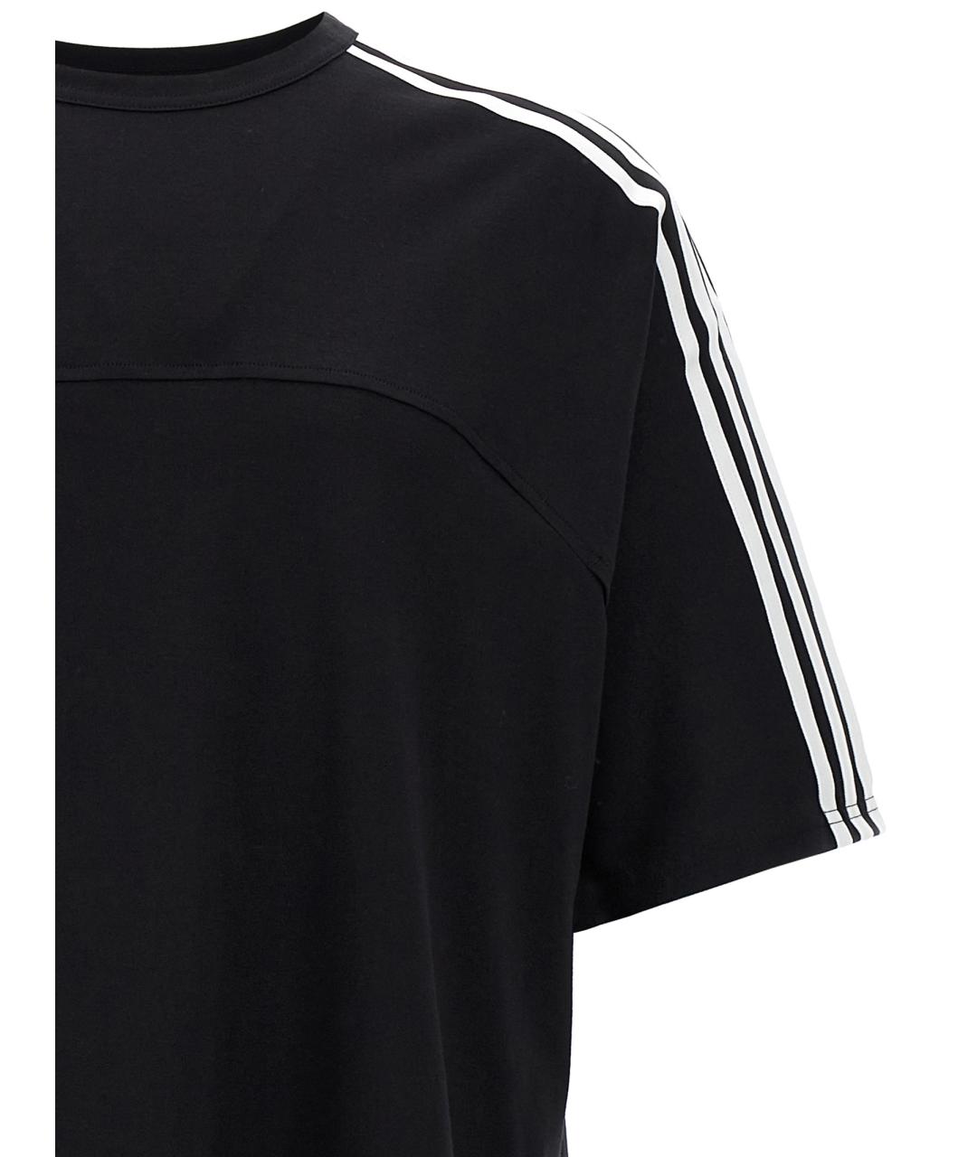 Y-3 Черная хлопковая футболка, фото 3
