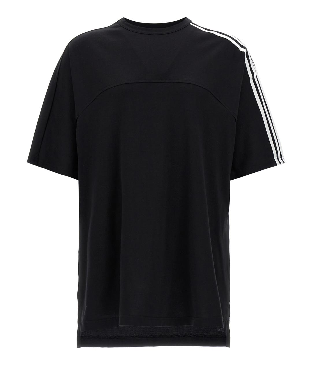 Y-3 Черная хлопковая футболка, фото 1