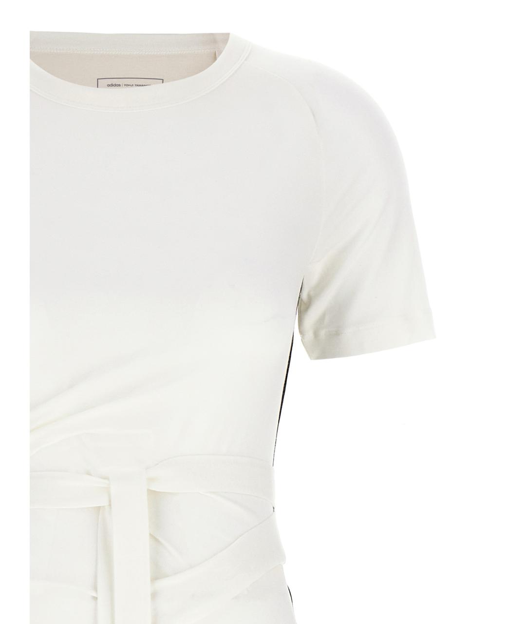 Y-3 Белая хлопковая футболка, фото 4