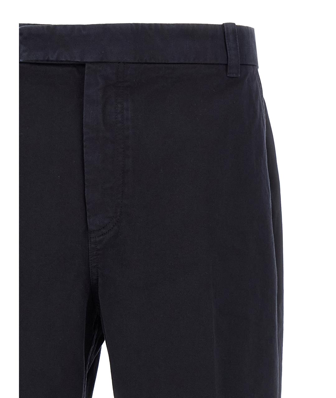 THOM BROWNE Синие хлопковые повседневные брюки, фото 3