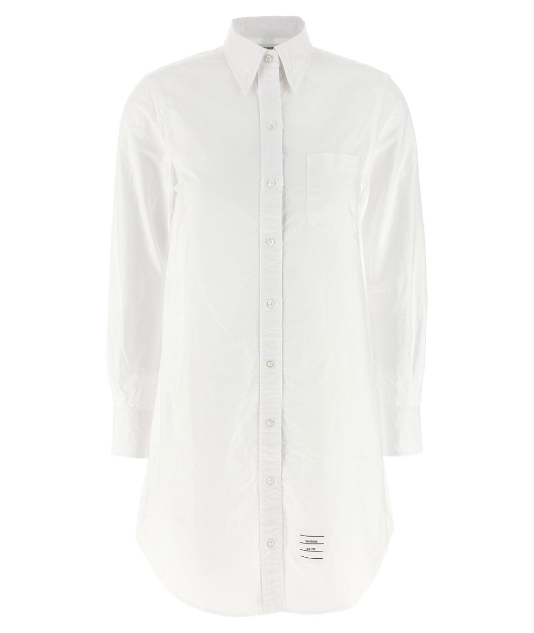THOM BROWNE Белое хлопковое повседневное платье, фото 1