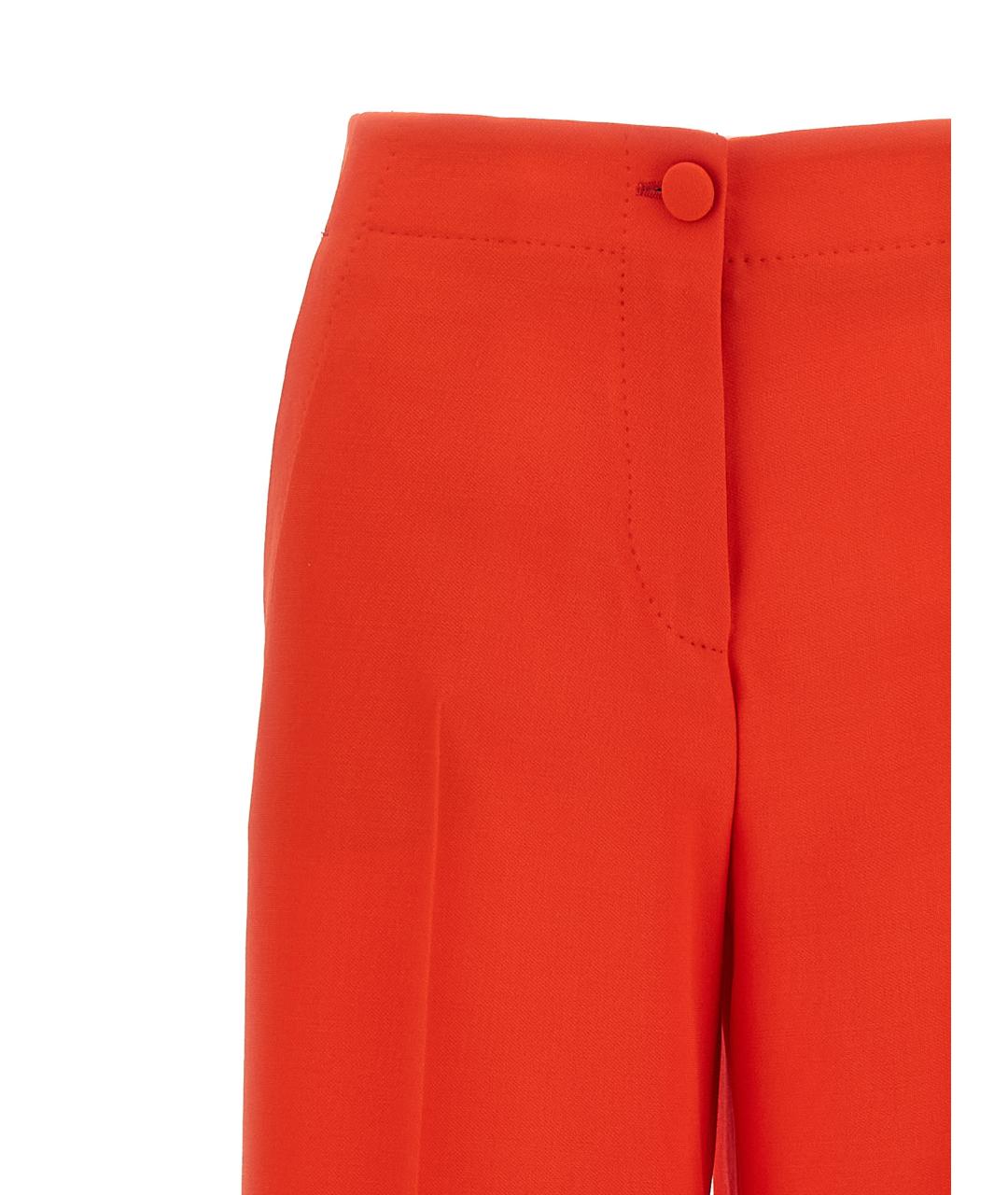 BRIONI Красные шерстяные прямые брюки, фото 3
