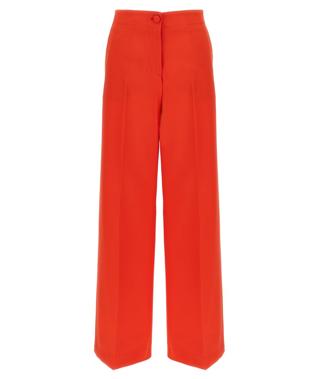 BRIONI Красные шерстяные прямые брюки, фото 1
