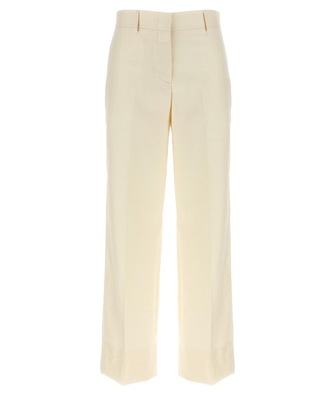 BRIONI Бежевые шерстяные прямые брюки, фото 1