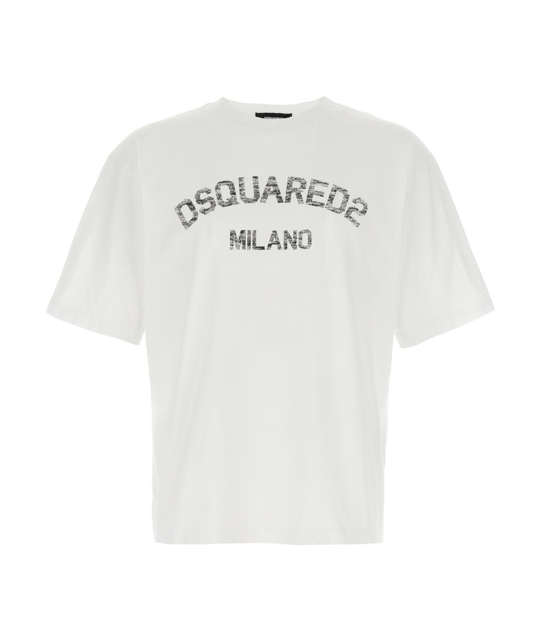DSQUARED2 Белая хлопковая футболка, фото 1