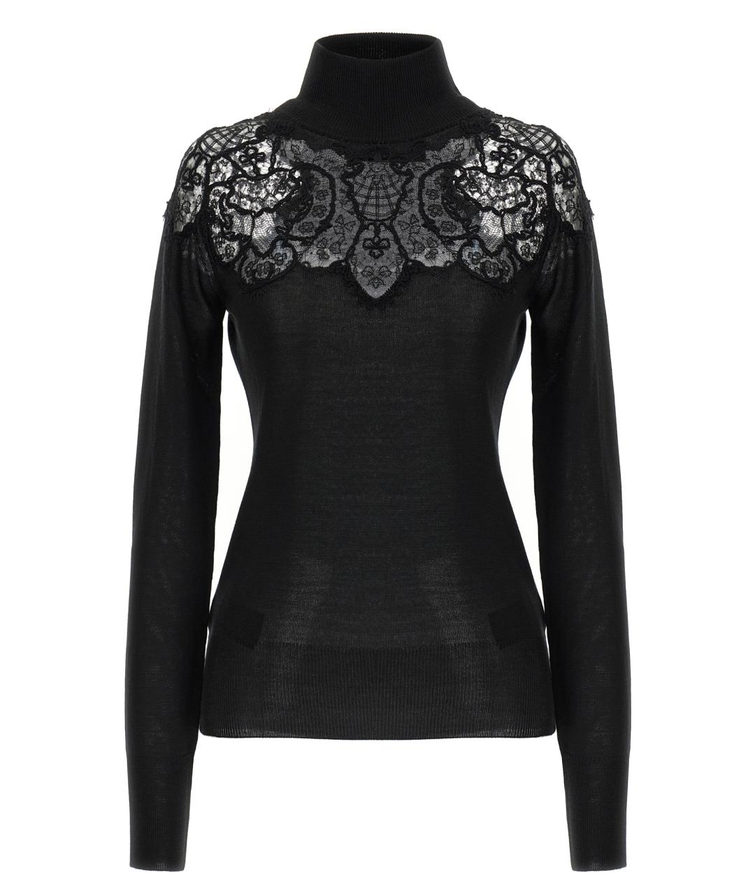 ERMANNO SCERVINO Черная шерстяная водолазка, фото 1