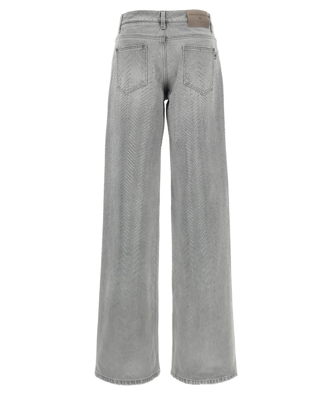 ERMANNO SCERVINO Серые хлопковые прямые джинсы, фото 2