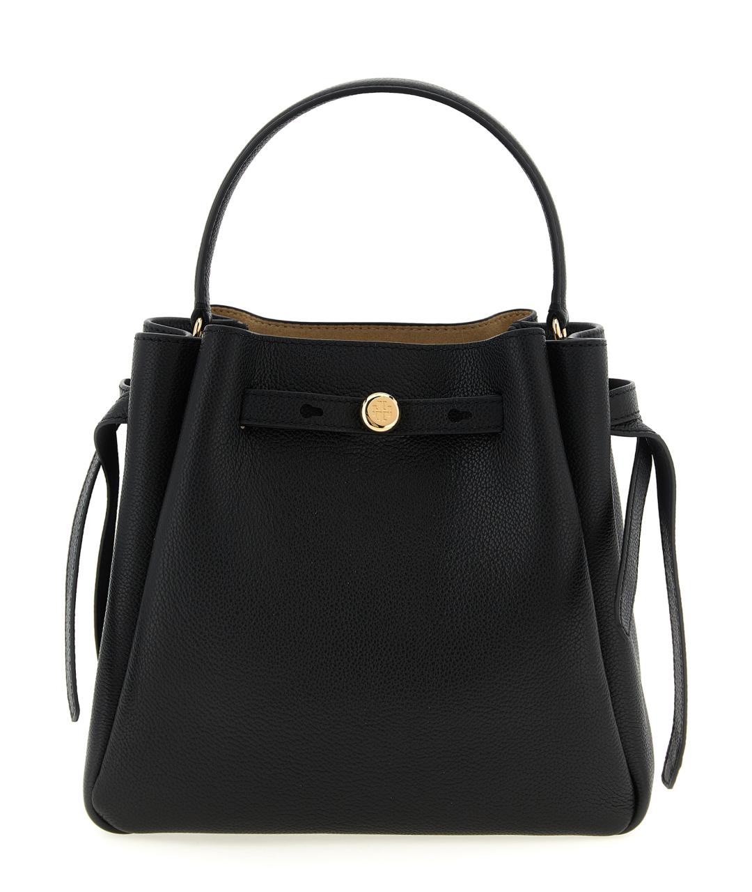 TORY BURCH Черная кожаная сумка тоут, фото 1