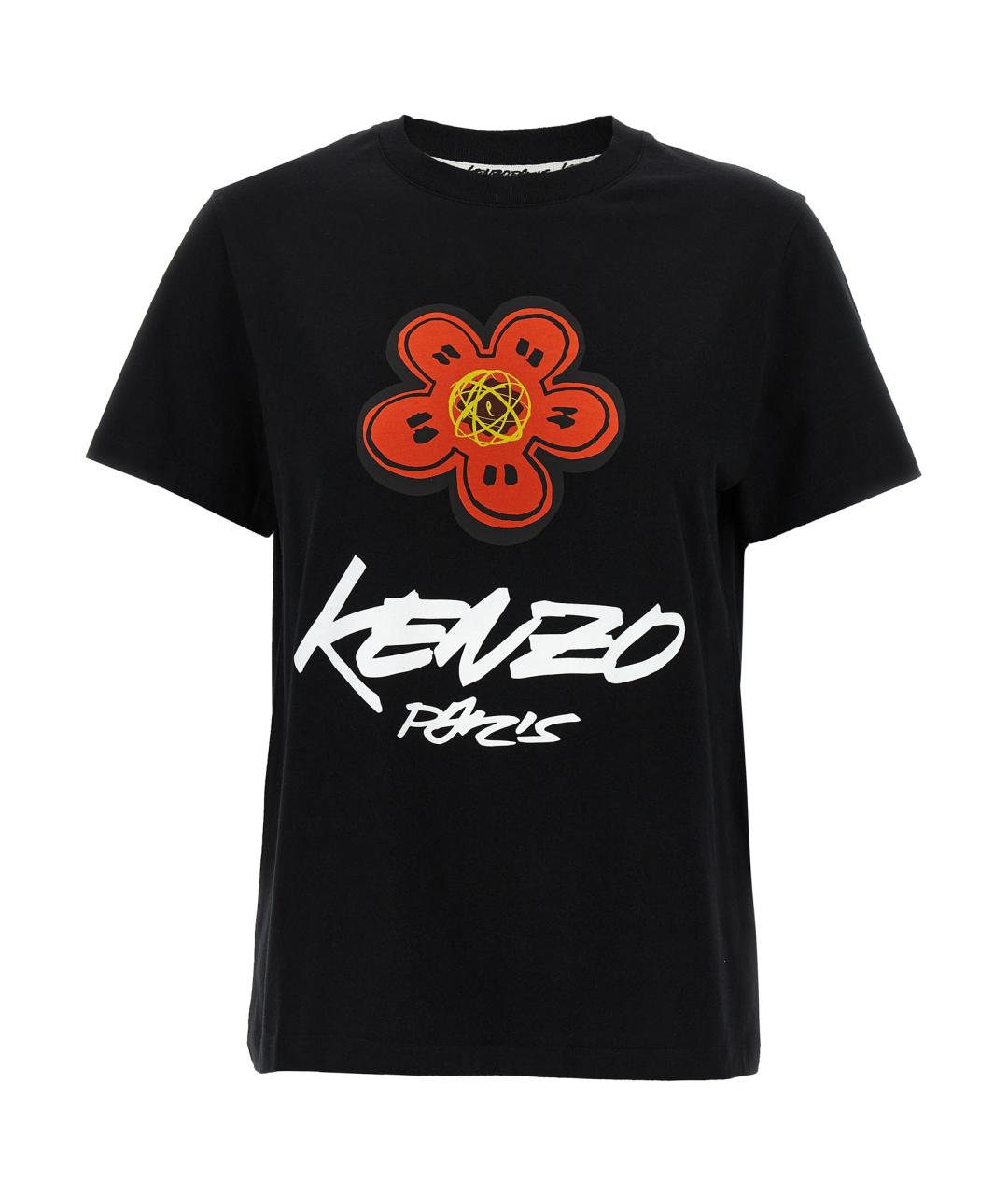 KENZO Черная хлопковая футболка, фото 1