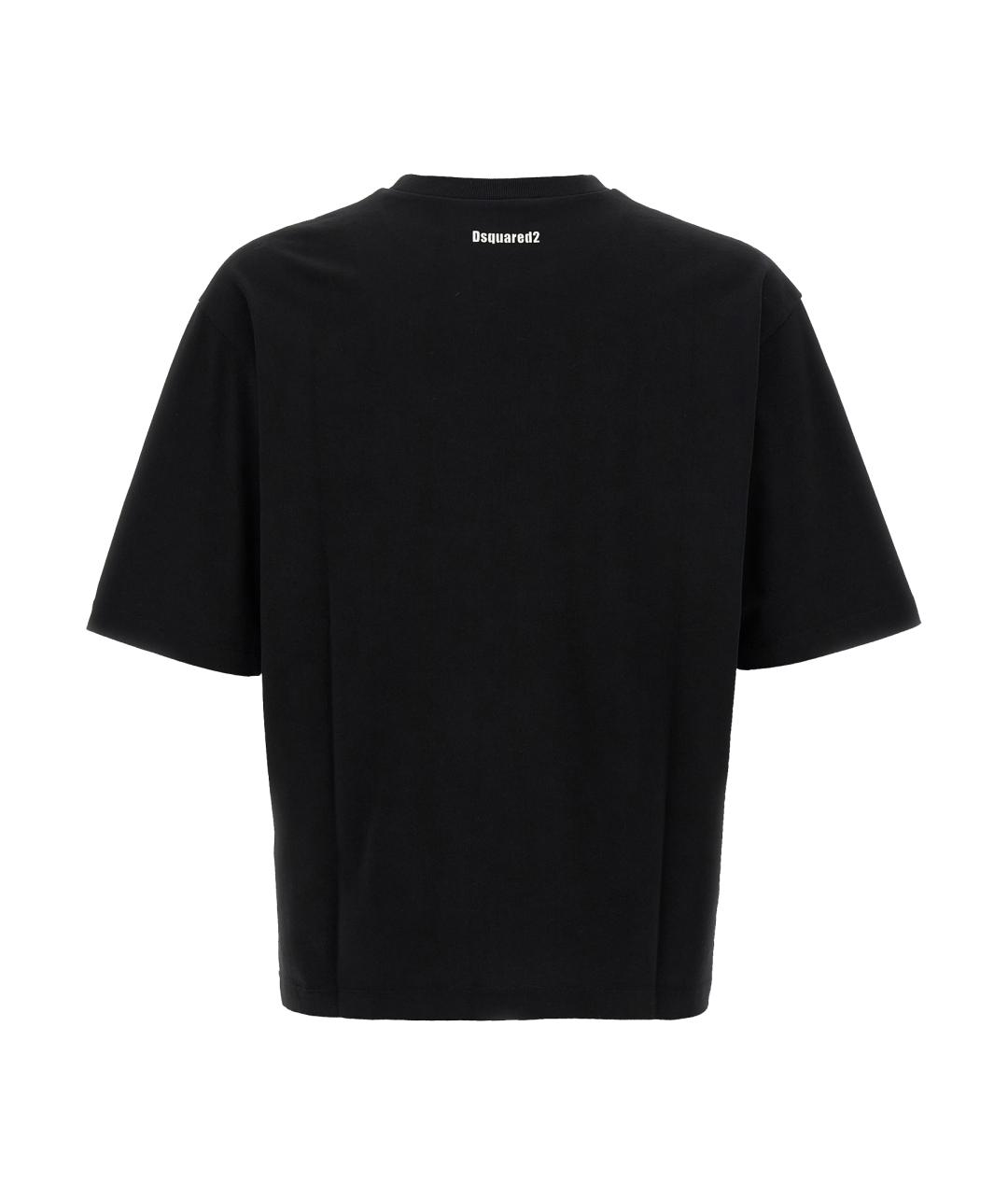 DSQUARED2 Черная хлопковая футболка, фото 2