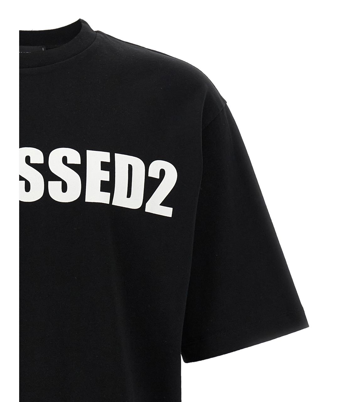 DSQUARED2 Черная хлопковая футболка, фото 3