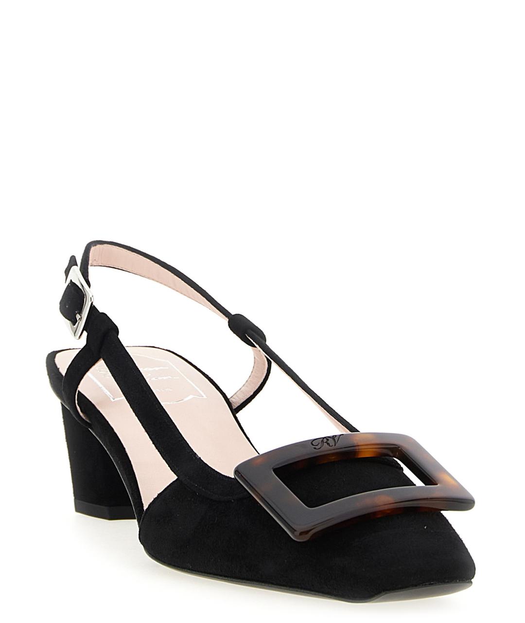 ROGER VIVIER Черные замшевые туфли, фото 2