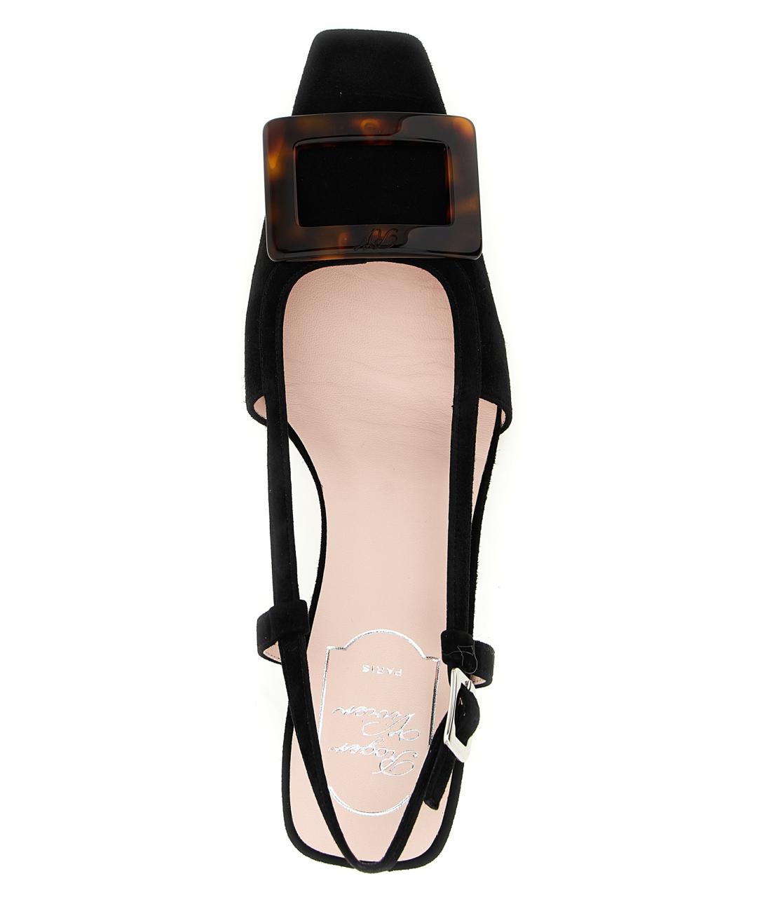 ROGER VIVIER Черные замшевые туфли, фото 4