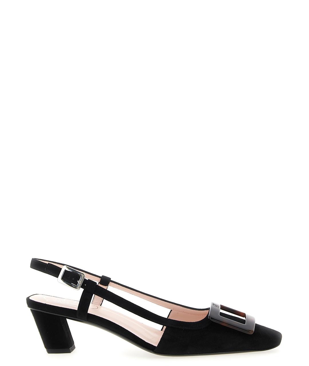 ROGER VIVIER Черные замшевые туфли, фото 1