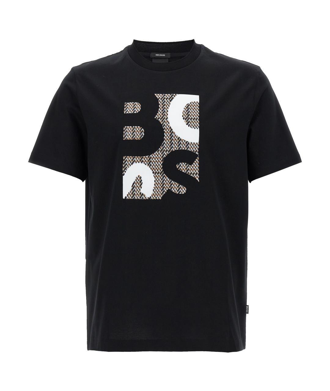 HUGO BOSS Черная хлопковая футболка, фото 1