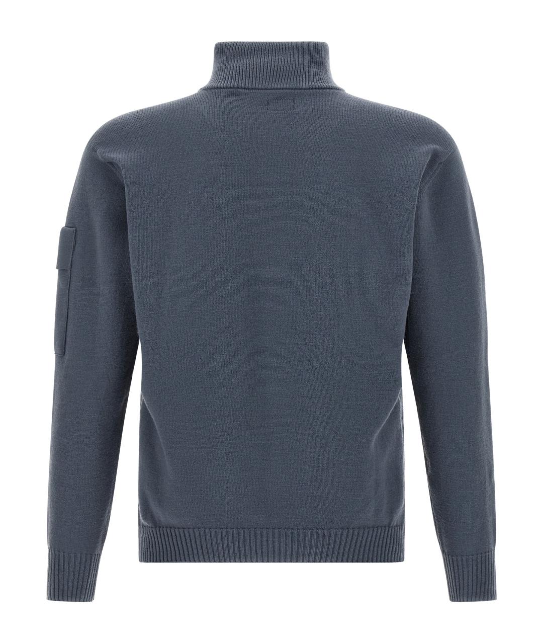 CP COMPANY Синий шерстяной джемпер / свитер, фото 2