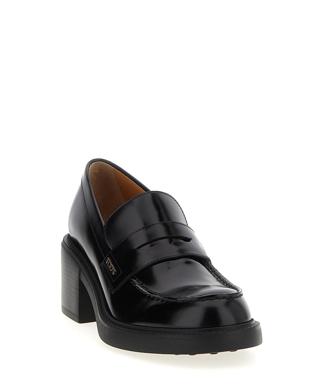 TOD'S Черные кожаные лоферы, фото 2