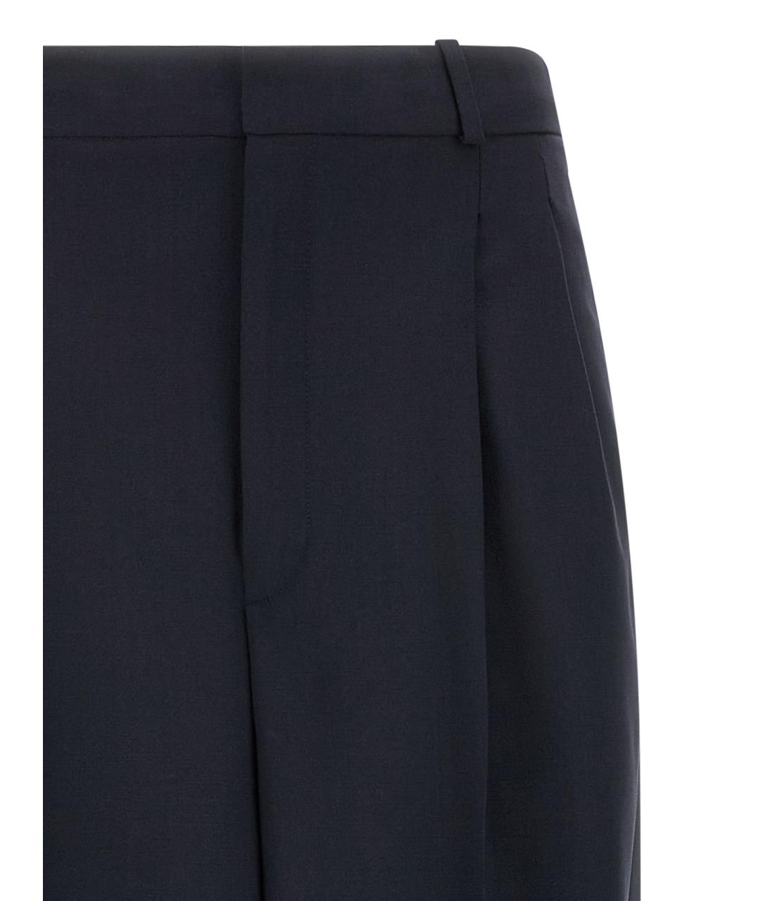 POLO RALPH LAUREN Темно-синие шерстяные прямые брюки, фото 3