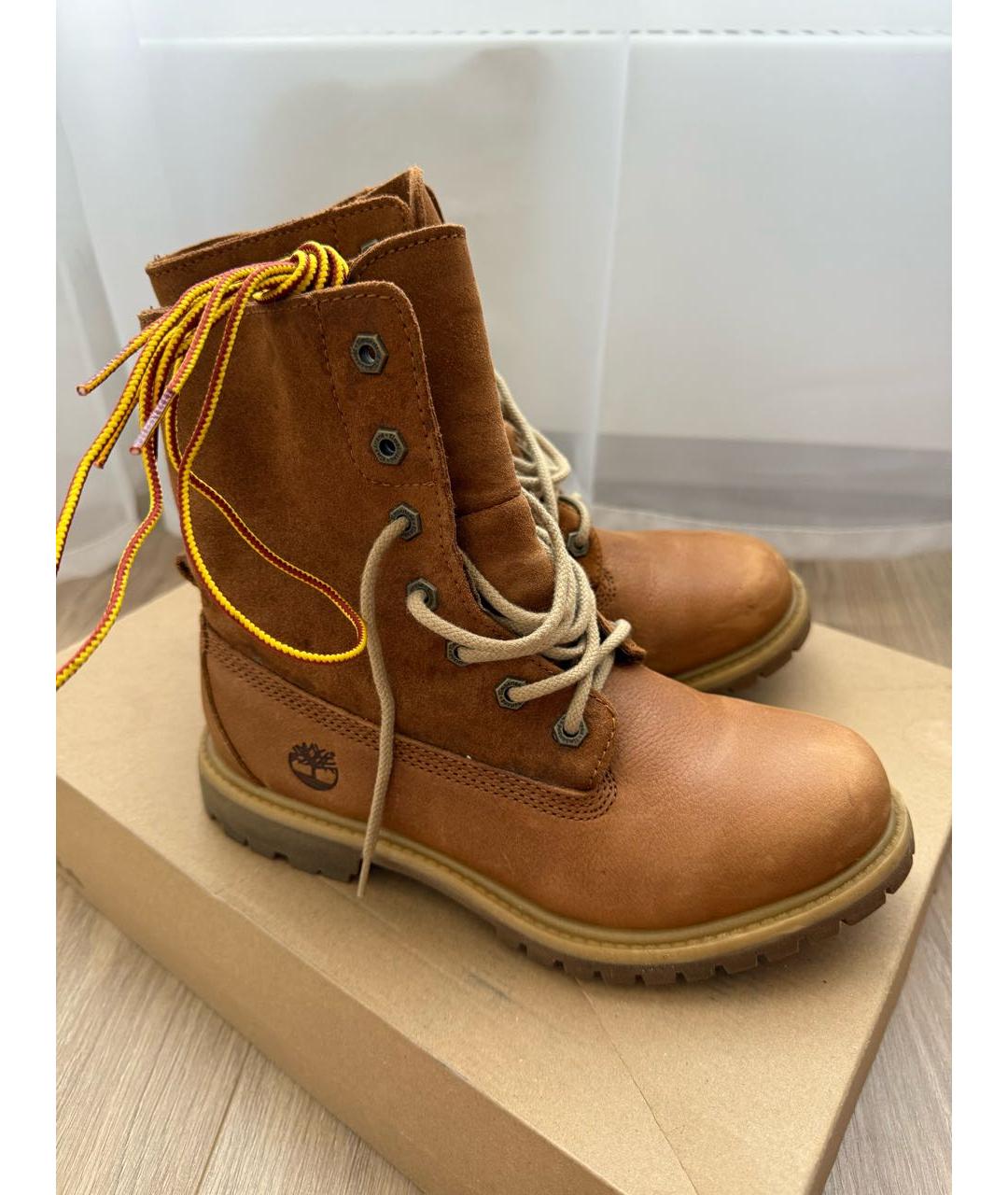 TIMBERLAND Коричневые кожаные ботинки, фото 3