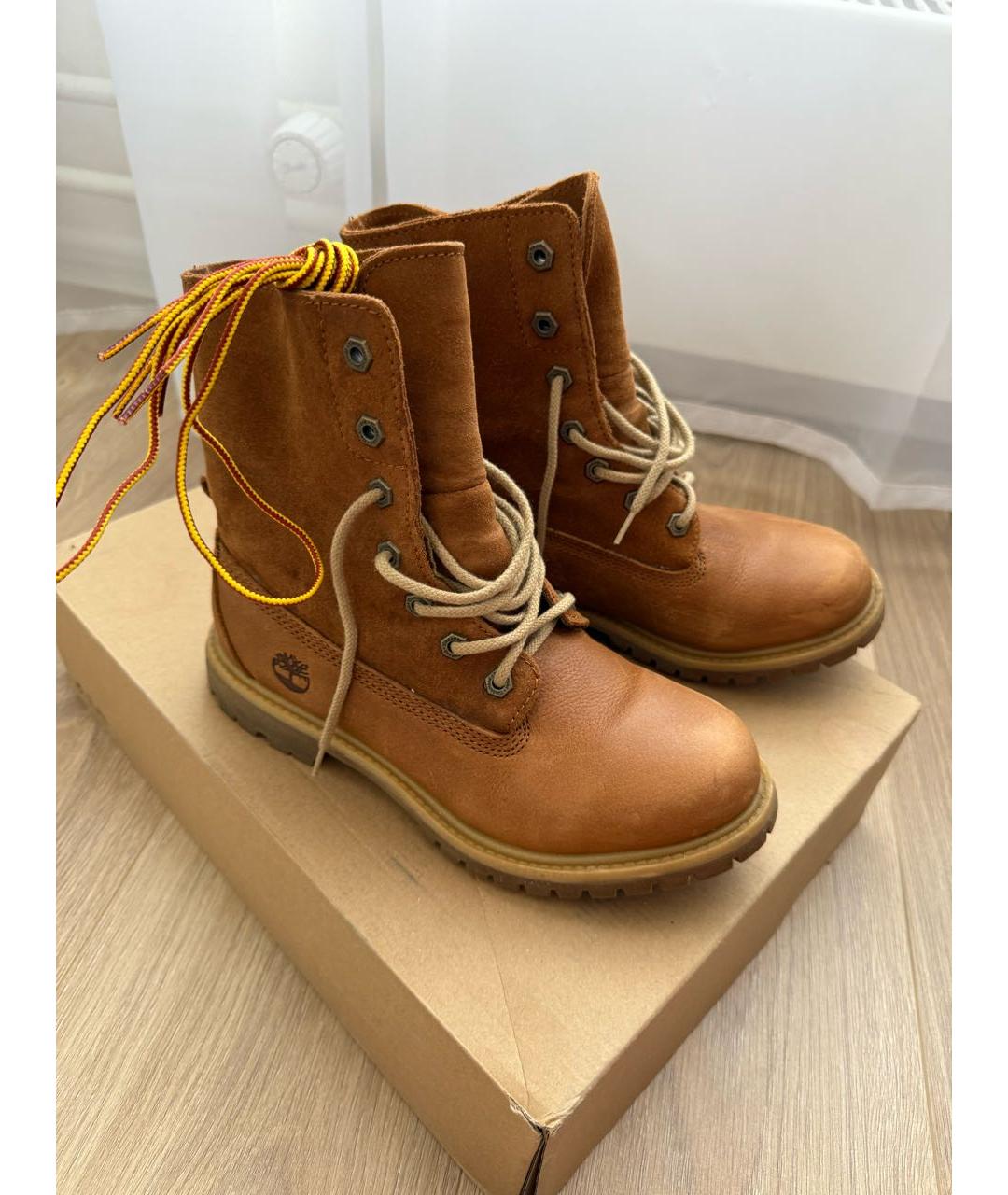 TIMBERLAND Коричневые кожаные ботинки, фото 7