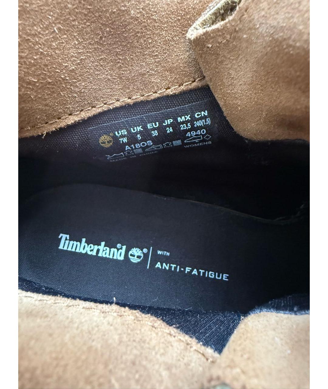 TIMBERLAND Коричневые кожаные ботинки, фото 6