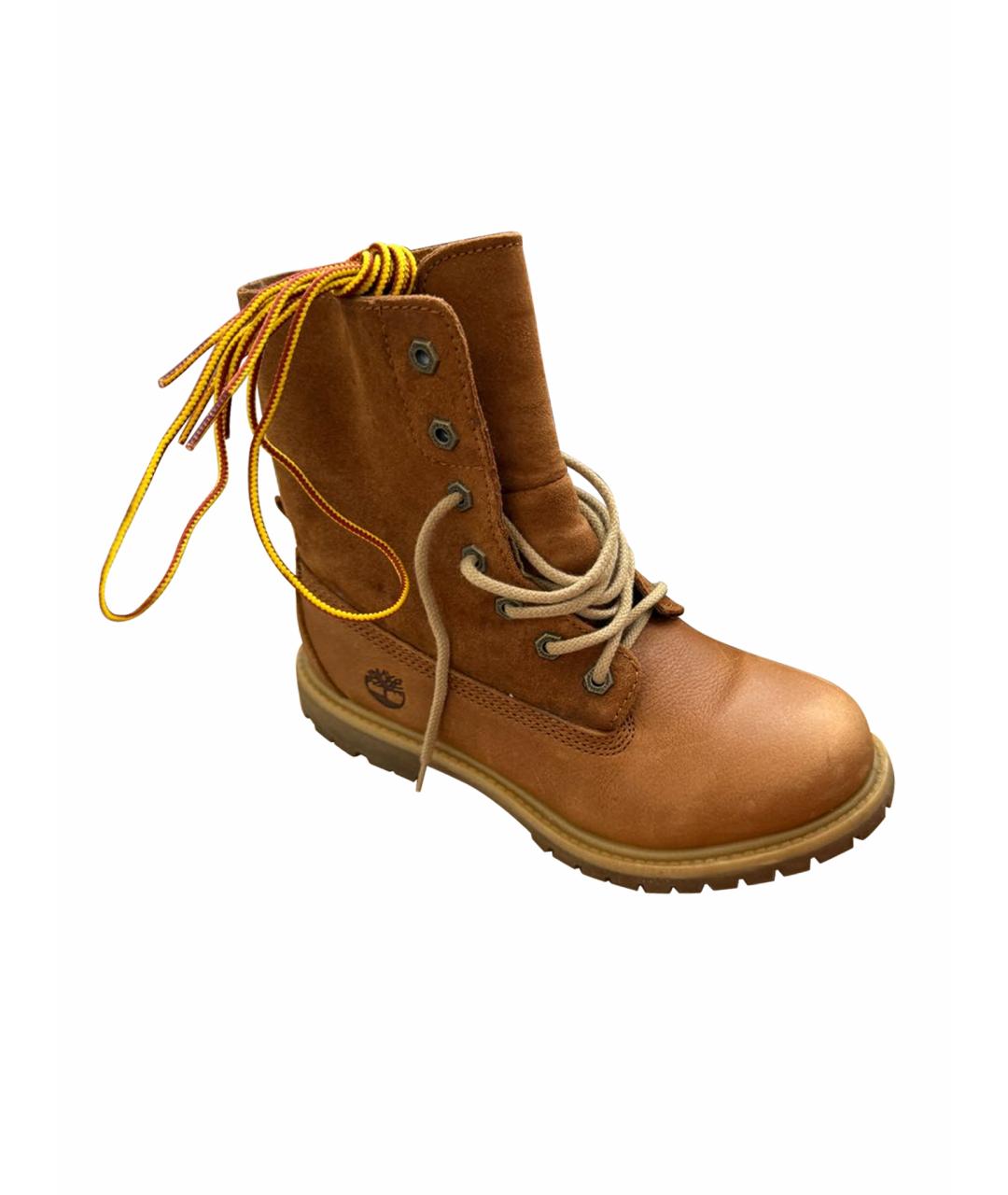 TIMBERLAND Коричневые кожаные ботинки, фото 1