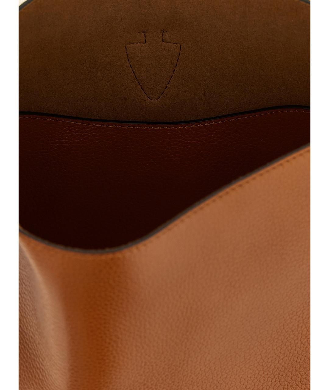 TOD'S Коричневая кожаная сумка тоут, фото 4