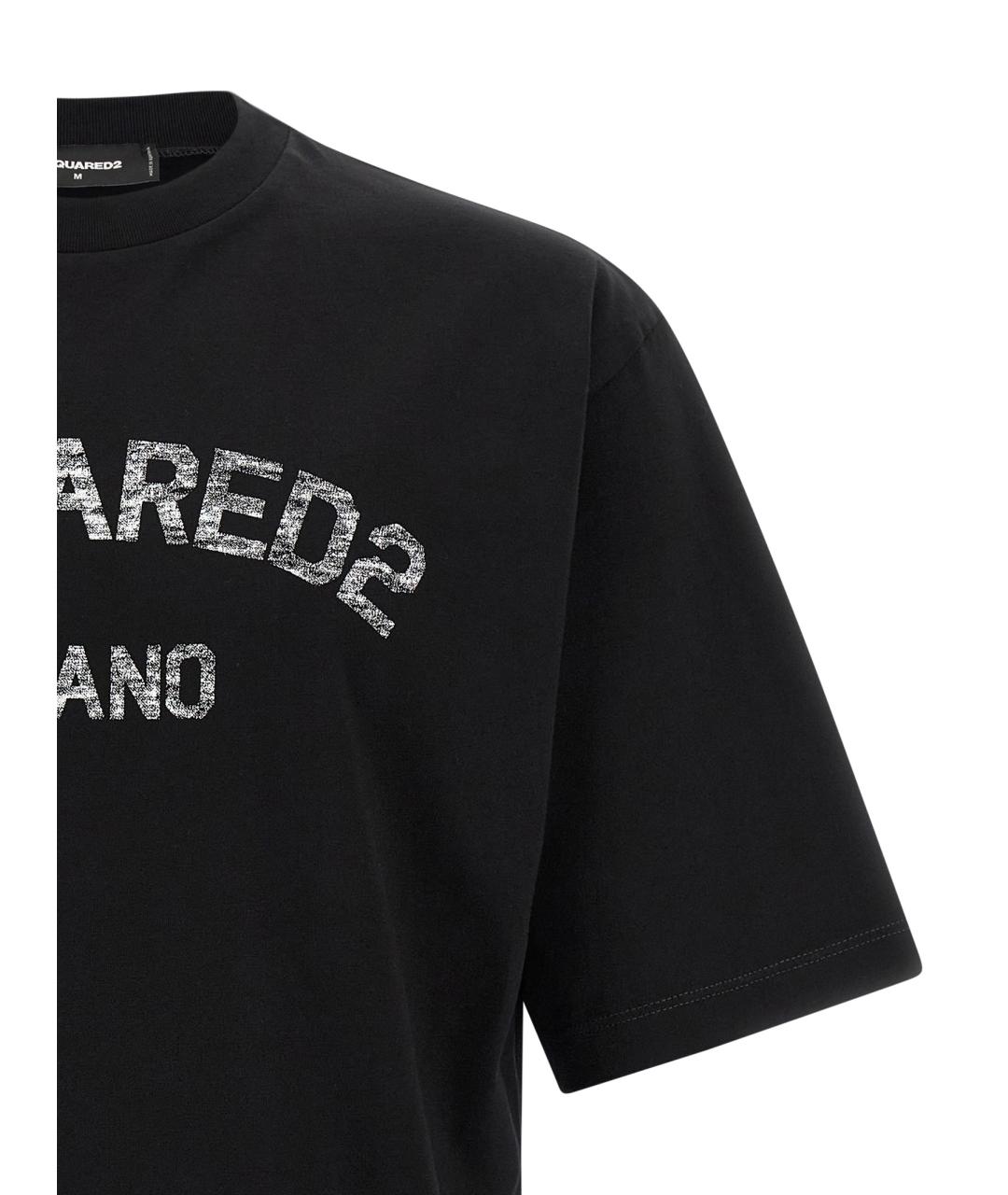 DSQUARED2 Черная хлопковая футболка, фото 3