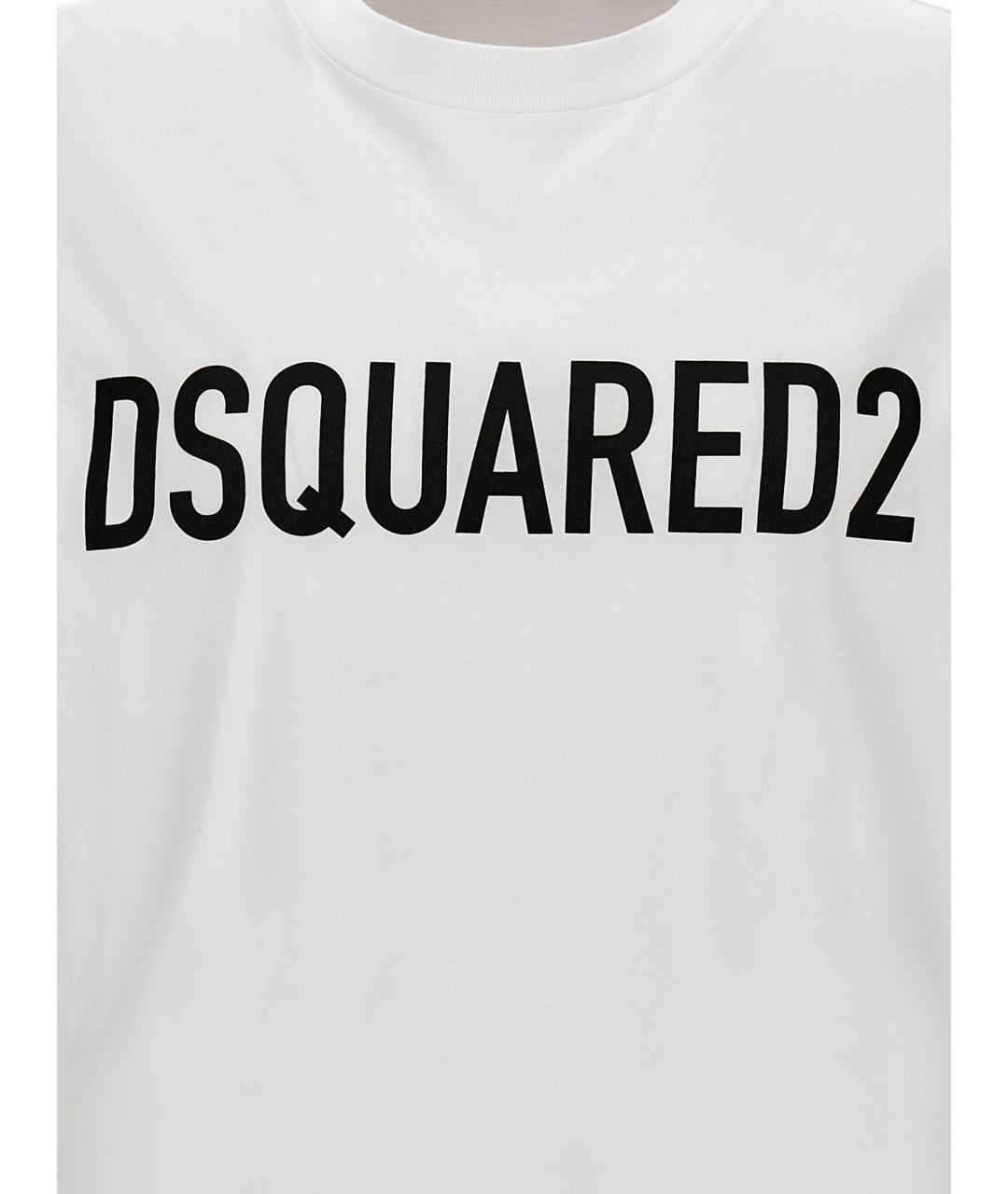 DSQUARED2 Белая хлопковая футболка, фото 4