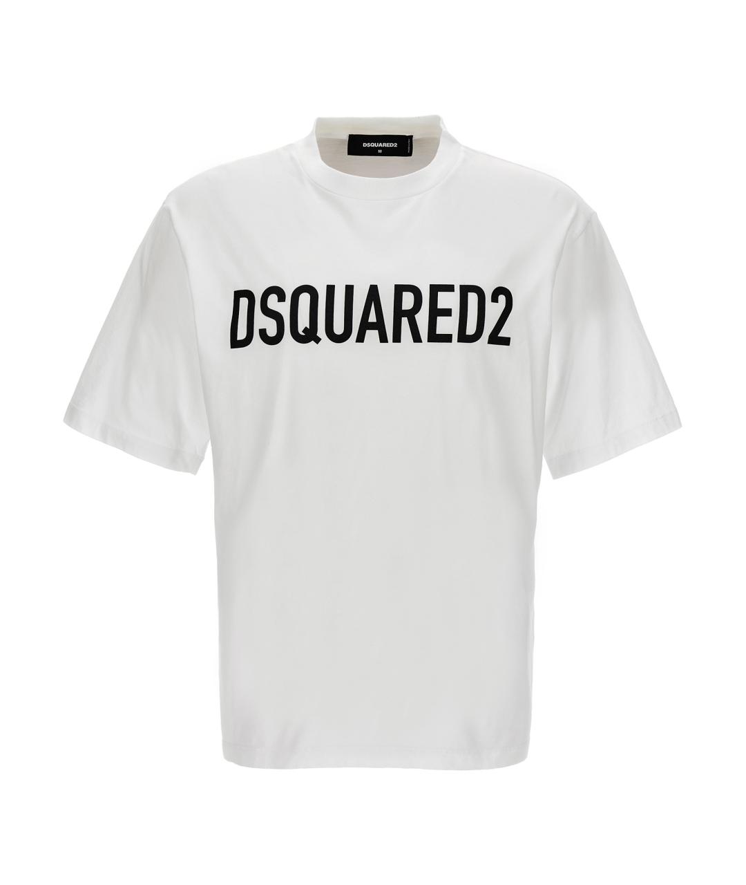 DSQUARED2 Белая хлопковая футболка, фото 1