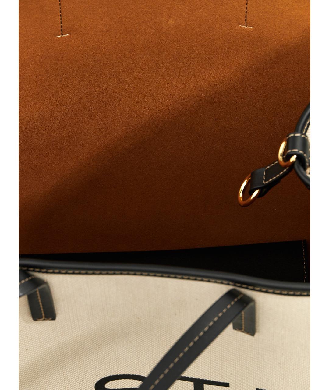 STELLA MCCARTNEY Бежевая хлопковая сумка тоут, фото 4