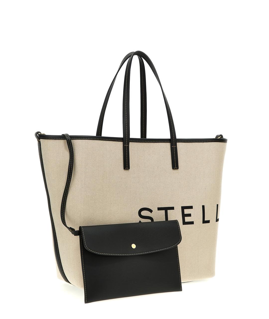 STELLA MCCARTNEY Бежевая хлопковая сумка тоут, фото 3