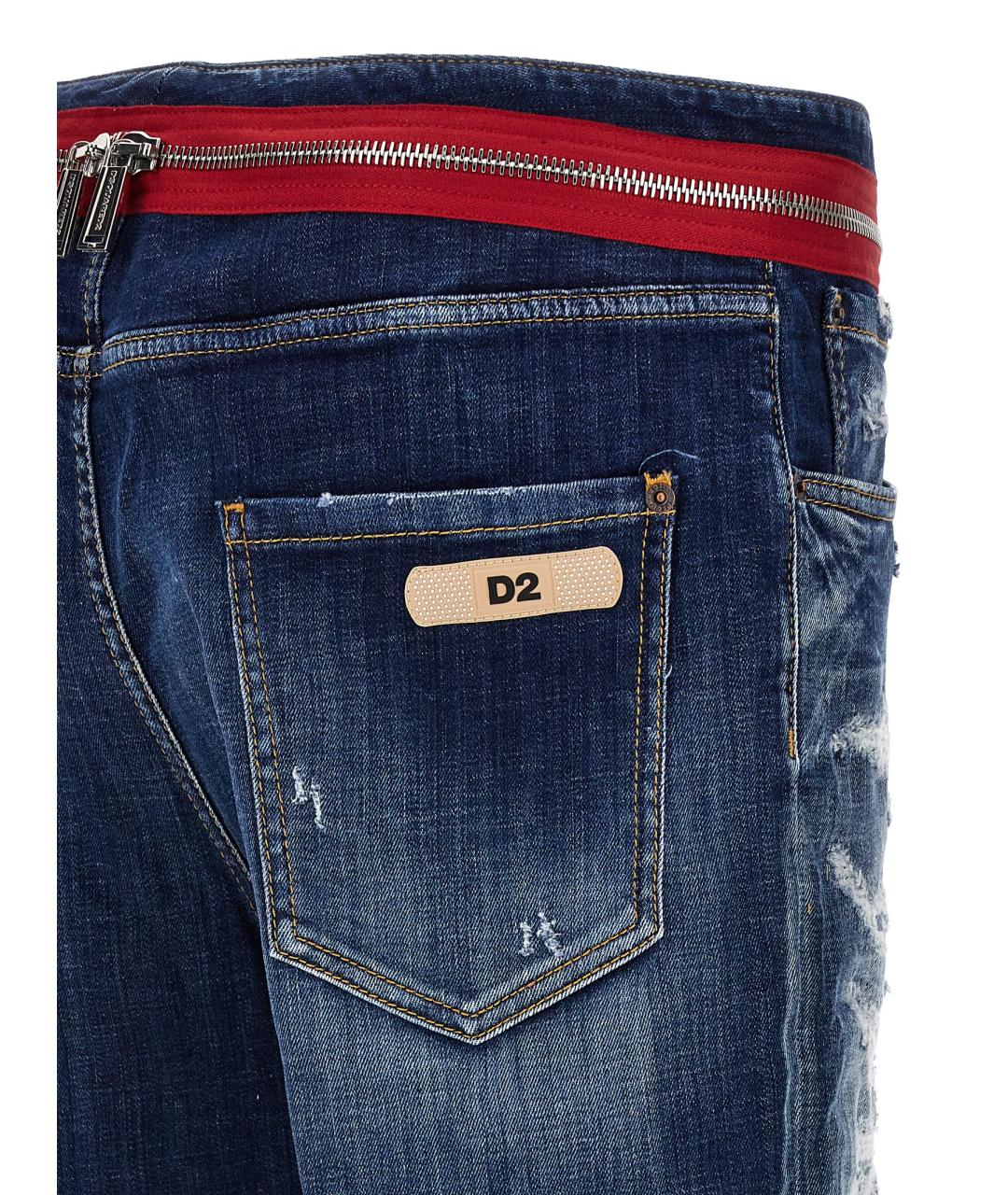 DSQUARED2 Синие хлопковые джинсы скинни, фото 4