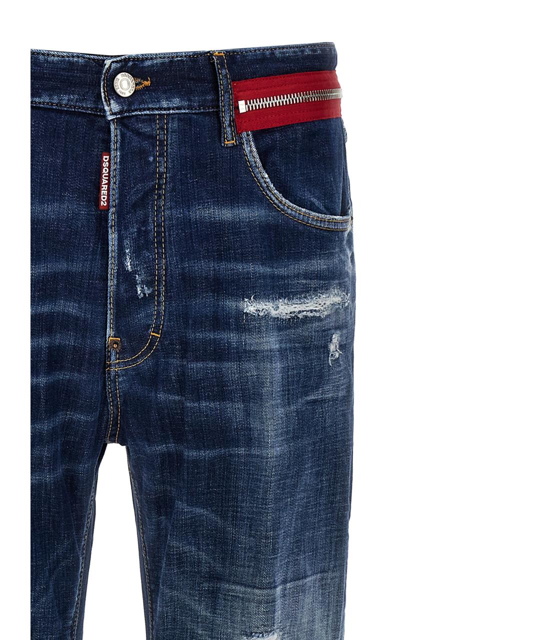 DSQUARED2 Синие хлопковые джинсы скинни, фото 3