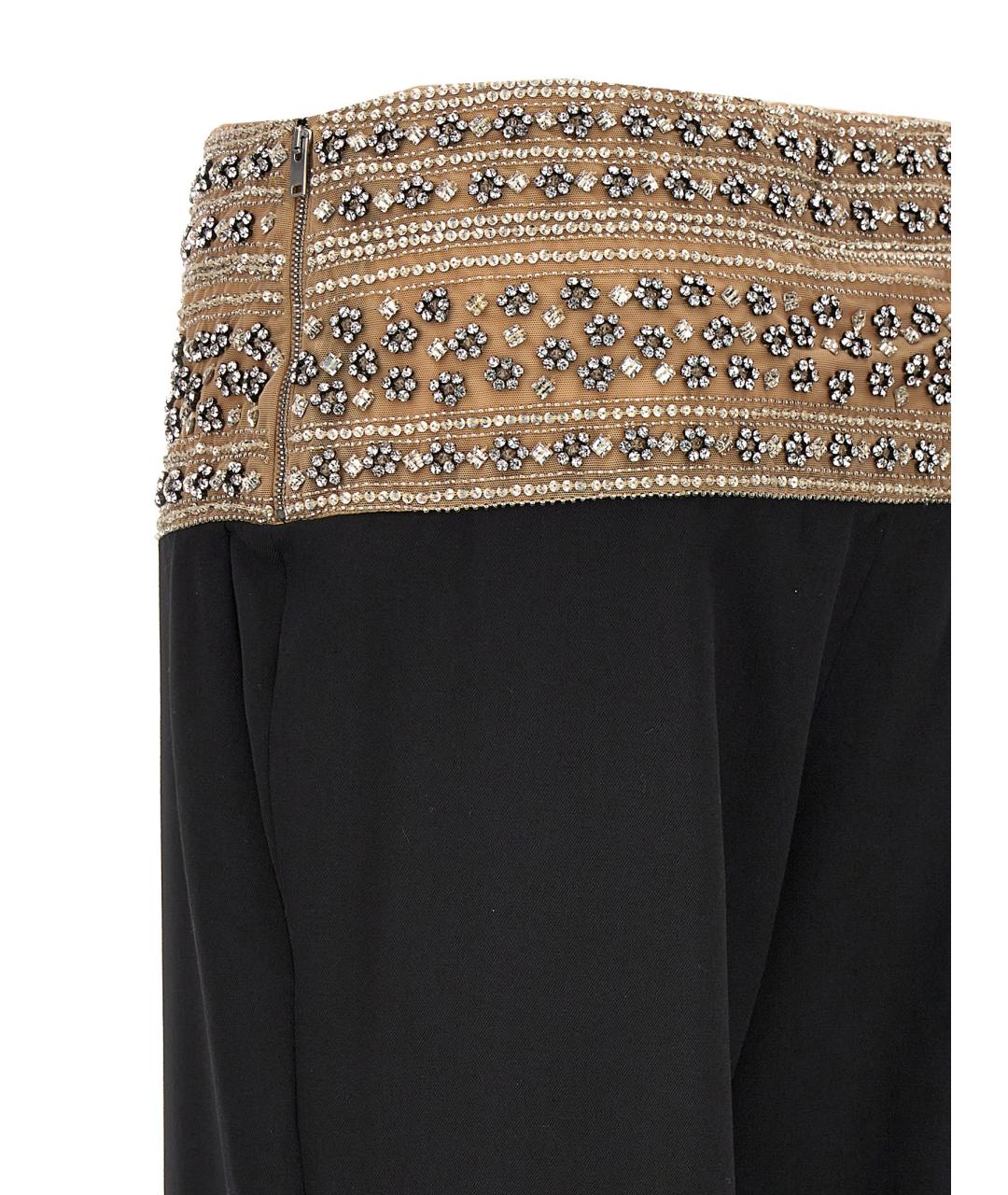STELLA MCCARTNEY Черные шерстяные прямые брюки, фото 4