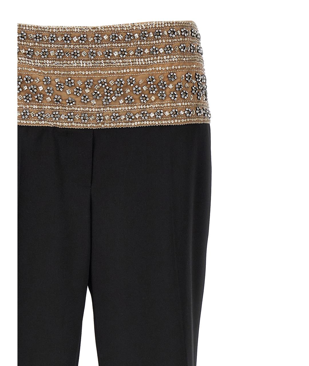 STELLA MCCARTNEY Черные шерстяные прямые брюки, фото 3