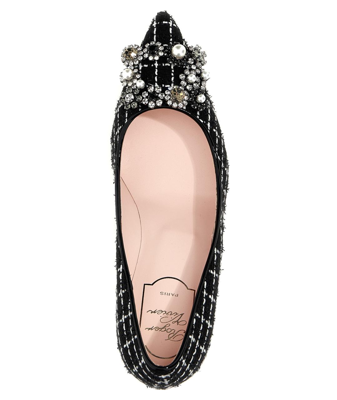 ROGER VIVIER Черные текстильные туфли, фото 4