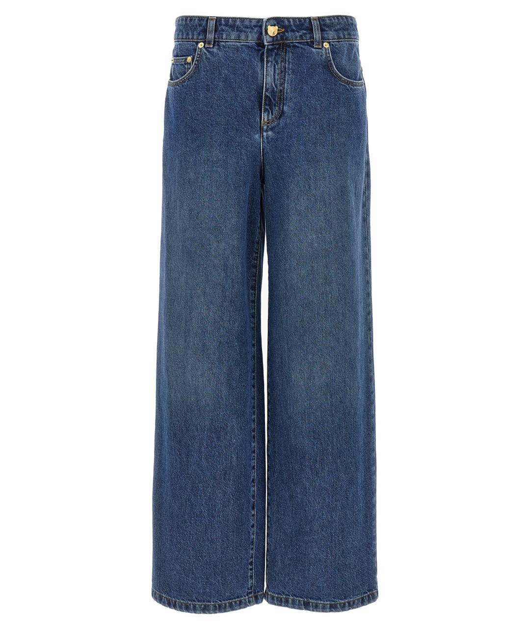 MOSCHINO Синие хлопковые прямые джинсы, фото 1