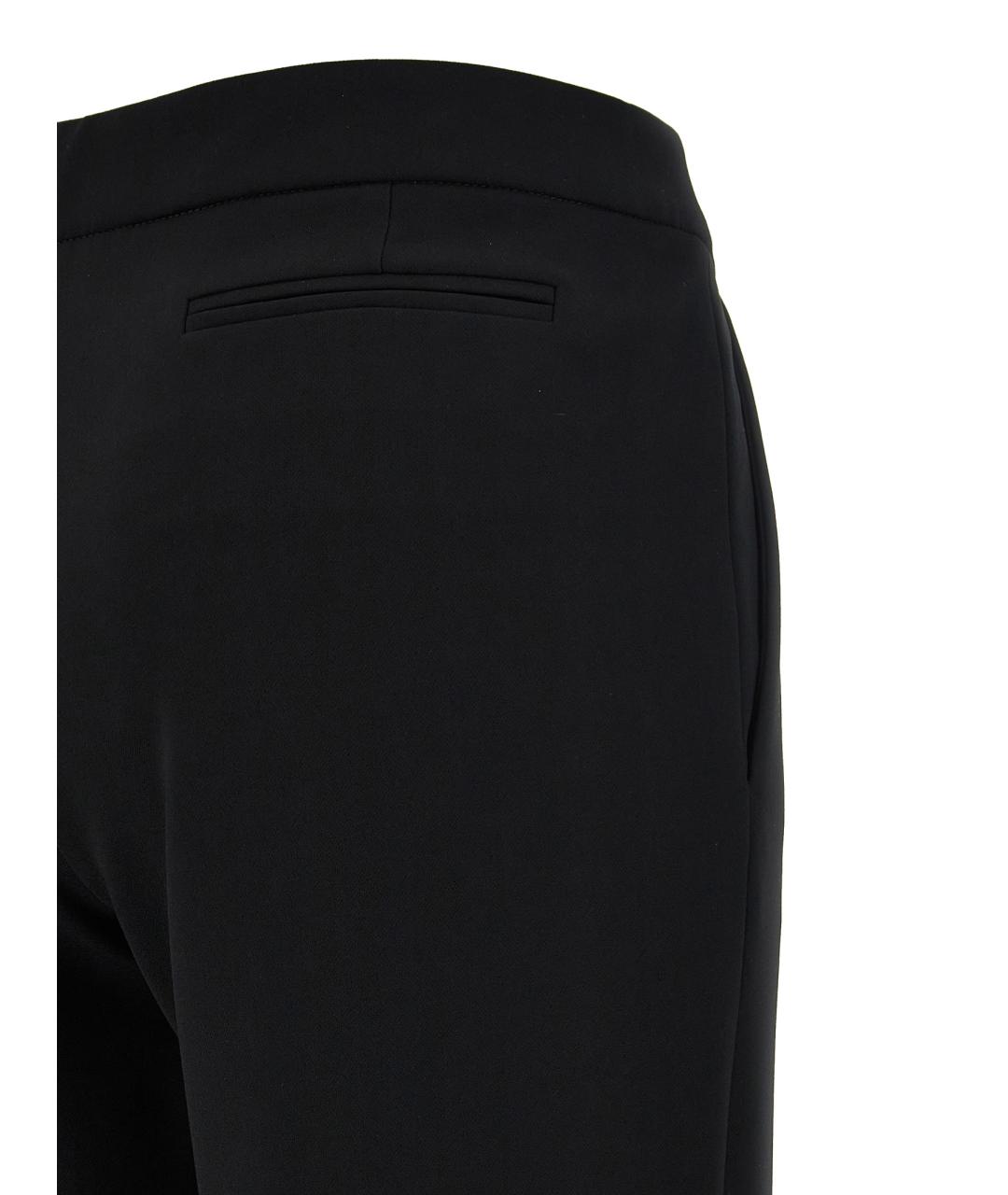 MOSCHINO Черные полиэстеровые прямые брюки, фото 4