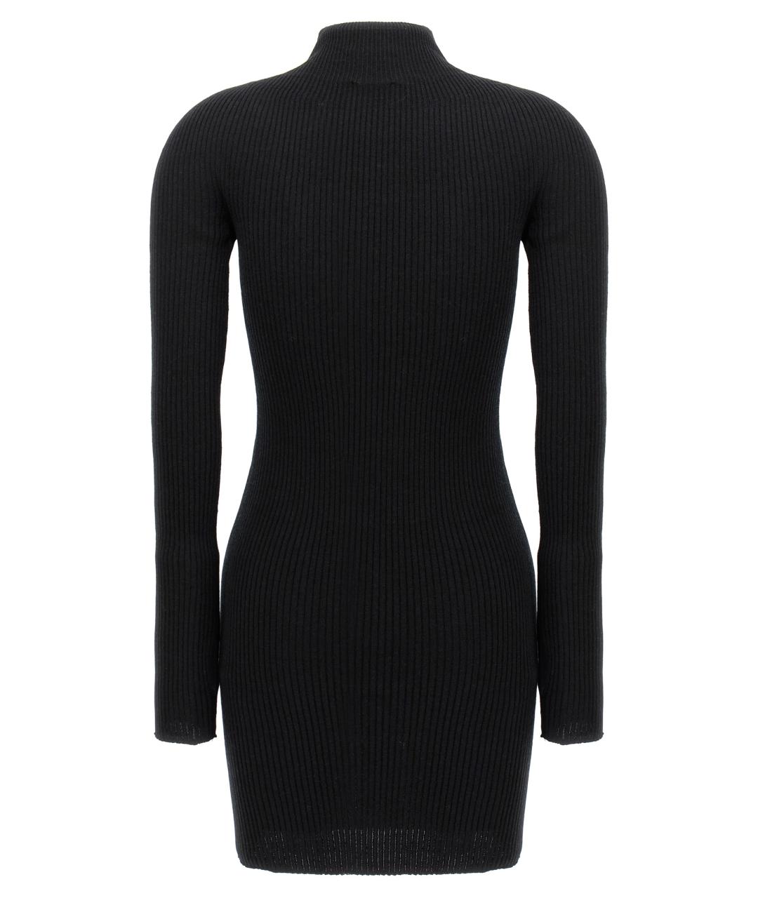 COURREGES Черное хлопковое повседневное платье, фото 2